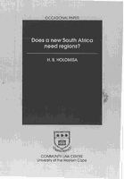 Does a New South Africa Need Regions?