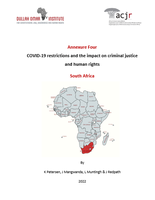 Annexure Four: COVID-19 restrictions and the impact on criminal justice and human rights | South Africa
