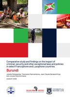 BURUNDI: Comparative study and findings on the impact of criminal, security and other exceptional laws and policies in select francophone and lusophone countries.