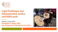 Presentation: Legal Challenges and Administrative Justice and R204 work | by Pamhidzai H. Bamu