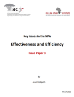 NPA Issue Paper 3: Effectiveness and Efficiency | by Jean Redpath