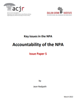 NPA Issue Paper 5: Accountability of the NPA | by Jean Redpath
