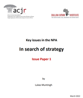 NPA Issue Paper 1: In search of strategy | by Lukas Muntingh