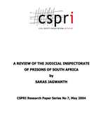A Review of the Judicial Inspectorate of Prisons of South Africa (Research Paper No. 7)
