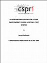 Report of the Evaluation of the Independent Prison Visitors (IPV) System (Research Paper No. 5)