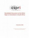 Roundtable Discussion on the White Paper on Corrections in South Africa