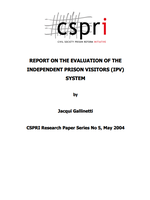 Report on the evaluation of the Independent Prison Visitors System