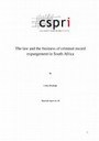 The law and the business of criminal record expungement in South Africa