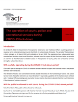 ACJR INFO SHEET 1: The operation of courts, police and correctional services during COVID-19 lock-down