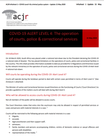 Infosheet 1: COVID-19 Alert Level 4 - The operation of courts, police & correctional services (Updated 15 May 2020)