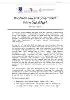 AI and Law Seminar Report - Quo Vadis Law and Government in the Digital Age?