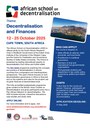 Info Webinar: Fifth African School on Decentralisation (ASD) [20 May 2025]