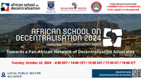 Webinar: Elevating the Debate and Catalyzing Action: Towards a Pan African Network of Decentralization Advocates [22 October 2024]