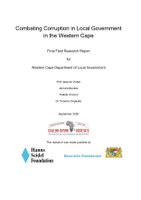 Combating Corruption in Local Government in the Western Cape
