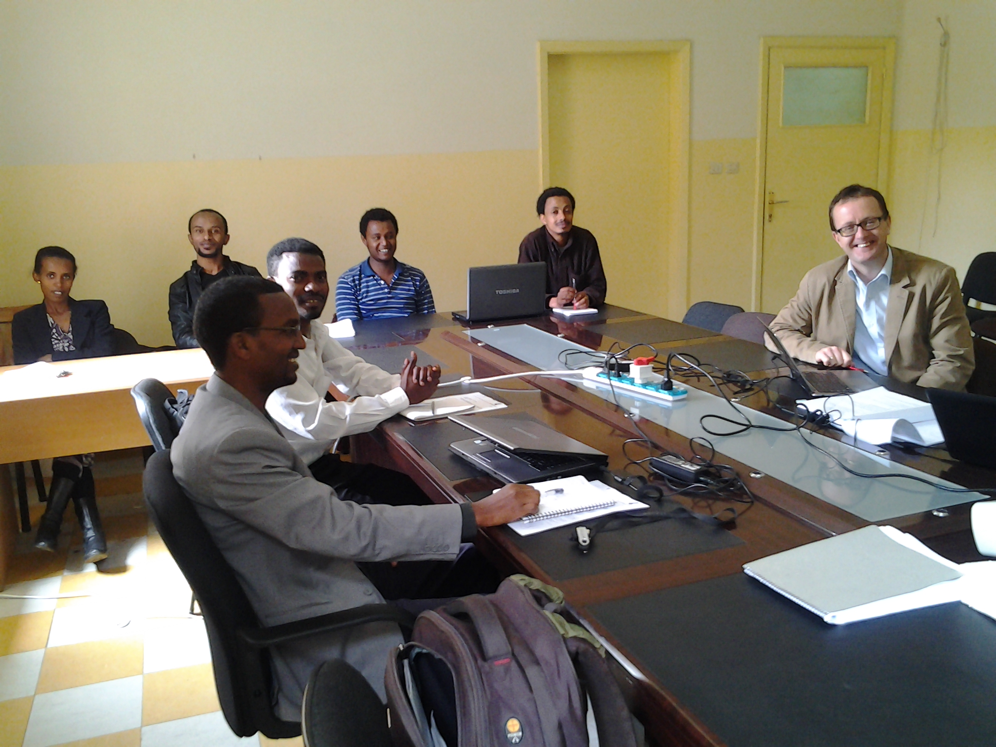 Professor Jaap de Visser teaching PhD students at the Center for Federal Studies at Addis Ababa University.