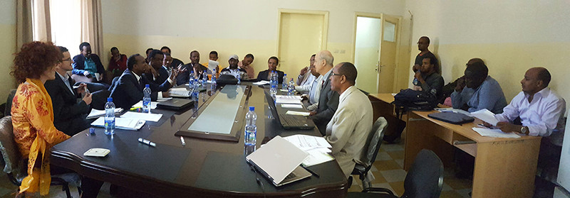 AAU students and staff of the four institutions discuss doctoral projects in Addis Ababa