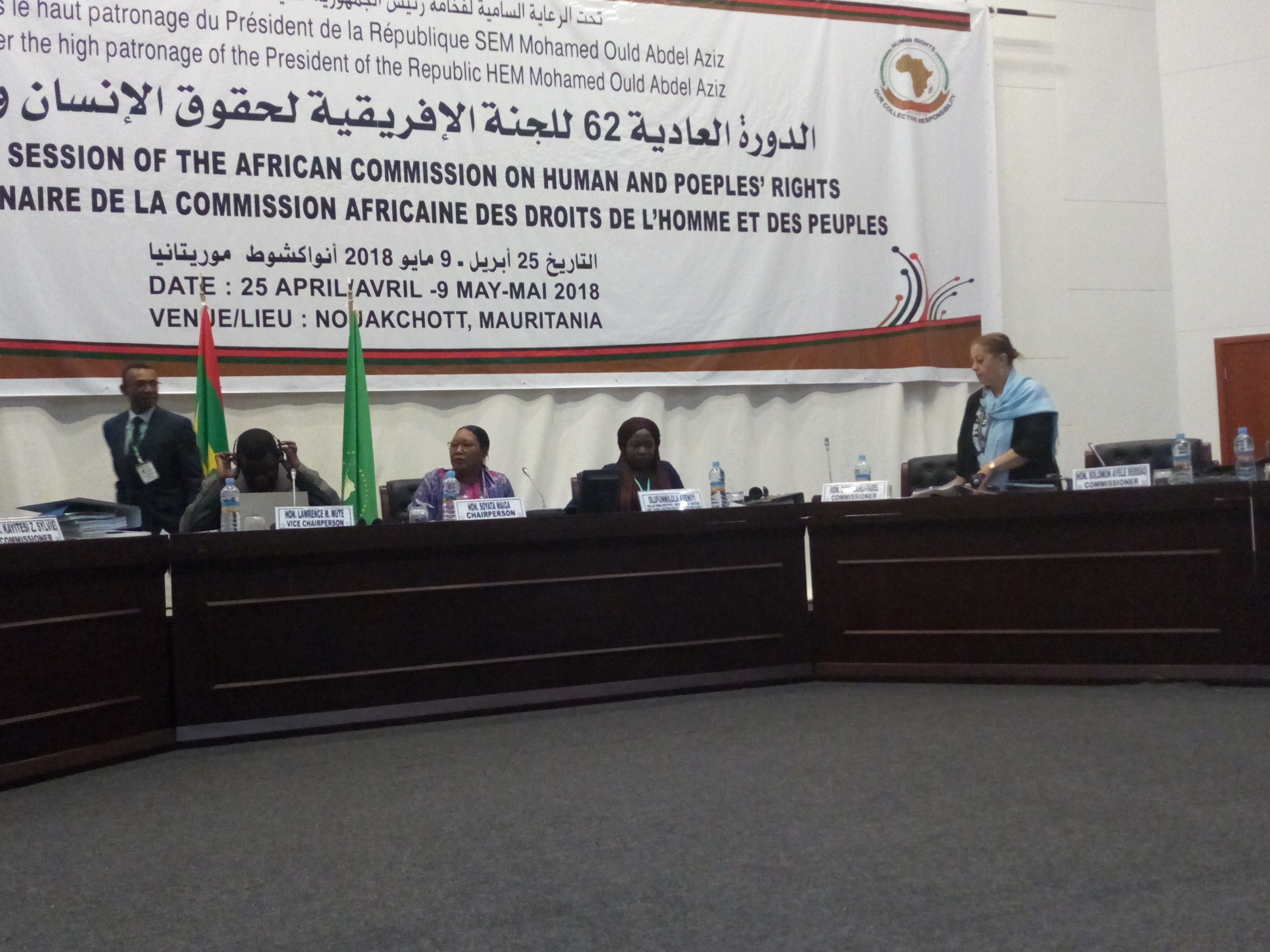 Funmilola Adeniyi representing the institute at the African Commission