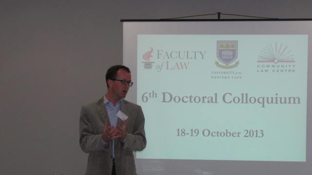Prof Jaap de Visser when delivering the opening remarks at the 6th Doctoral Colloquium last weekend.