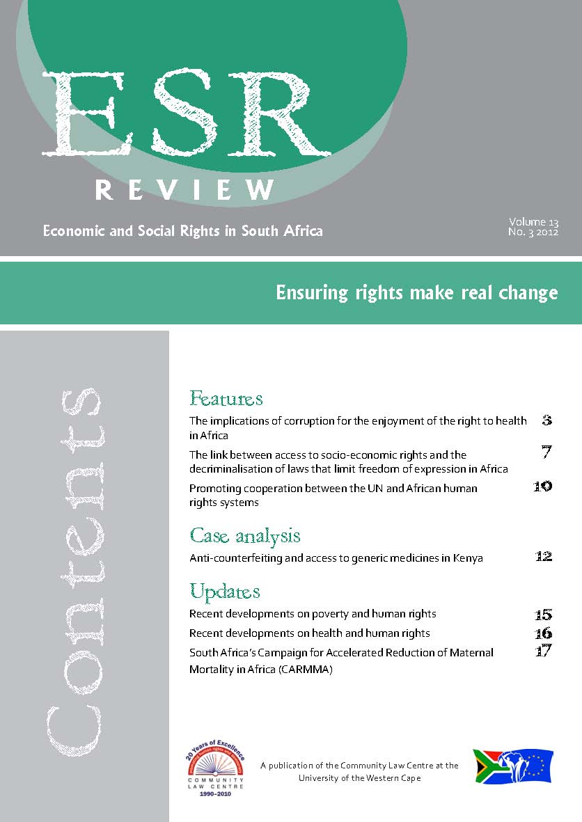ESR Review: Economic and Social Rights in South Africa