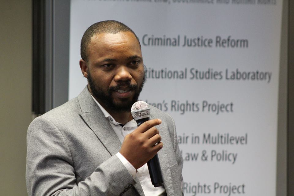 Son of late Mr Lennox Garane speaking at the Forum on Accountability of the Parliament Administration.