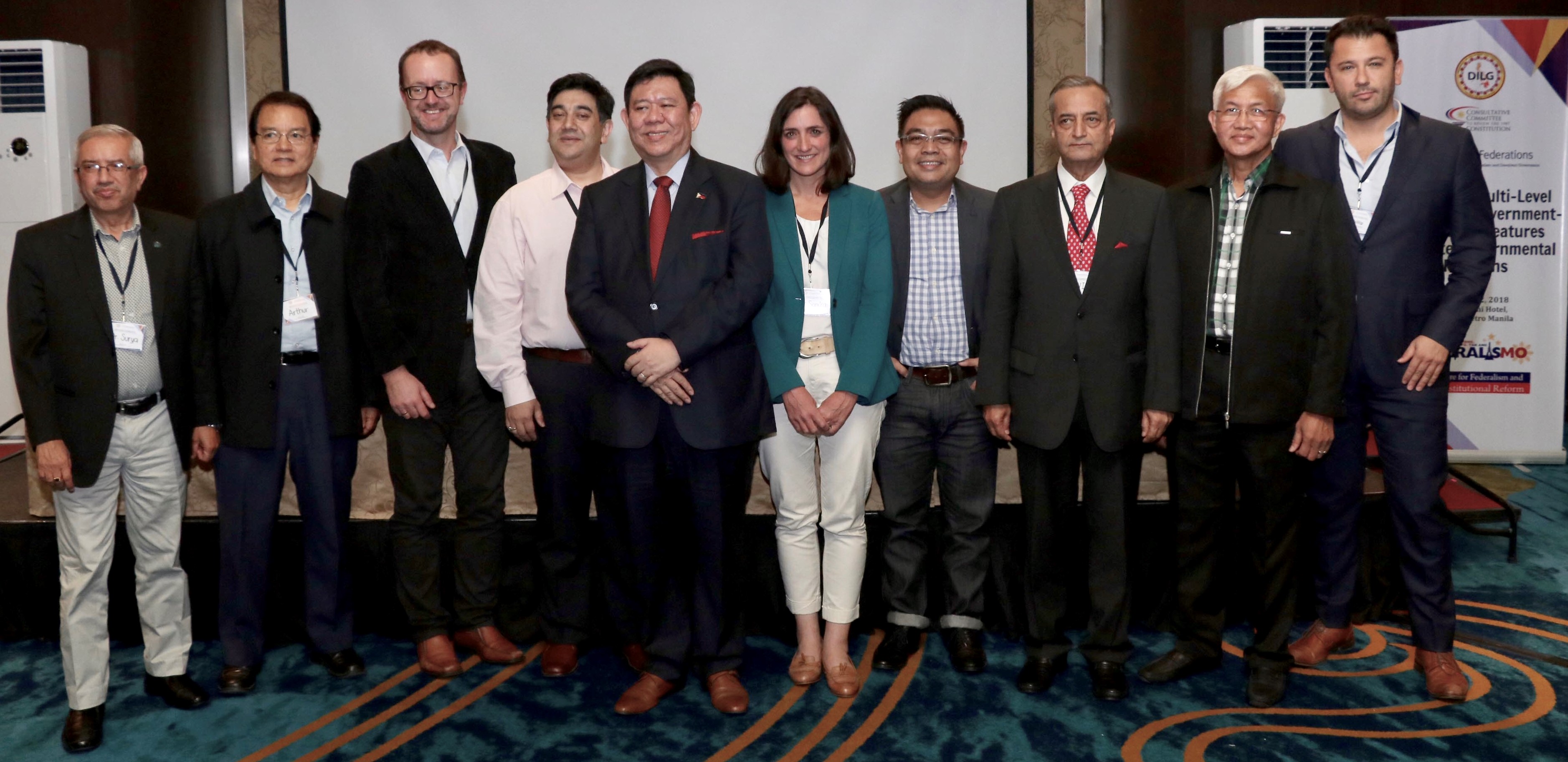 Prof De Visser (3rd left) with members of the Philippines Constitutional Review Committee and fellow experts