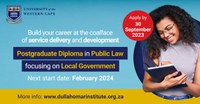 [APPLY] Postgraduate Diploma in Public Law focusing on Local Government - February 2024 intake
