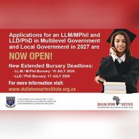 BURSARY DEADLINES EXTENDED! 2027 LL.M/M.Phil & LLD/PhD in Multilevel Government & Local Government