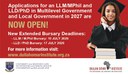 BURSARY DEADLINES EXTENDED! 2027 LL.M/M.Phil & LLD/PhD in Multilevel Government & Local Government