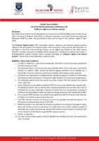 [Call for Applications] Post-doctoral Research Fellowship: Children's Rights Project