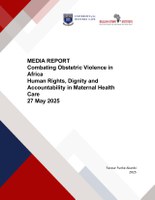 Press Release: Webinar on Combating Obstetric Violence in Africa: Human Rights, Dignity and Accountability in Maternal Health Care