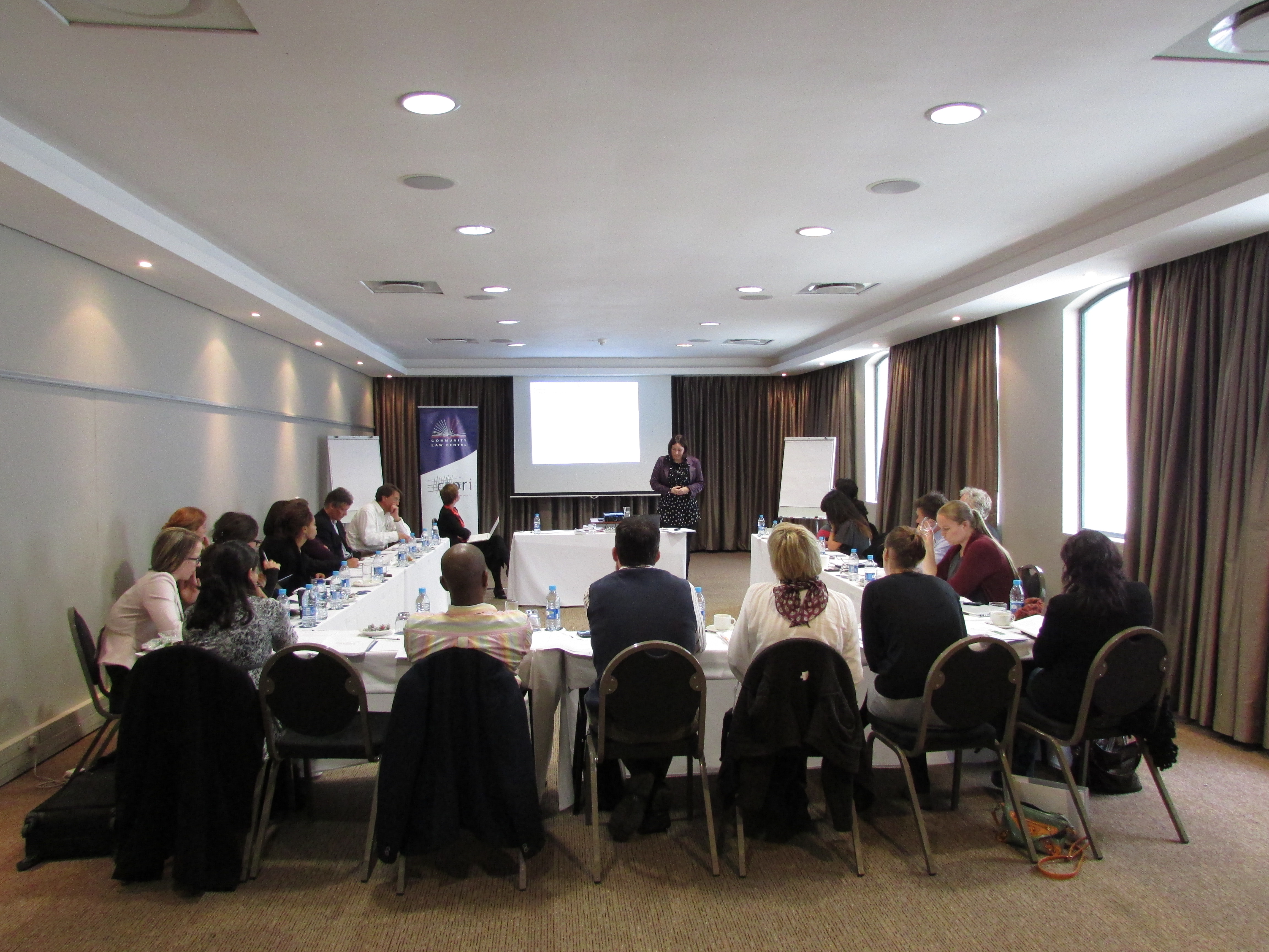 Britta Rotmann, explains the thinking behind the final draft white paper on remand detention at a roundtable organised by CSPRI
