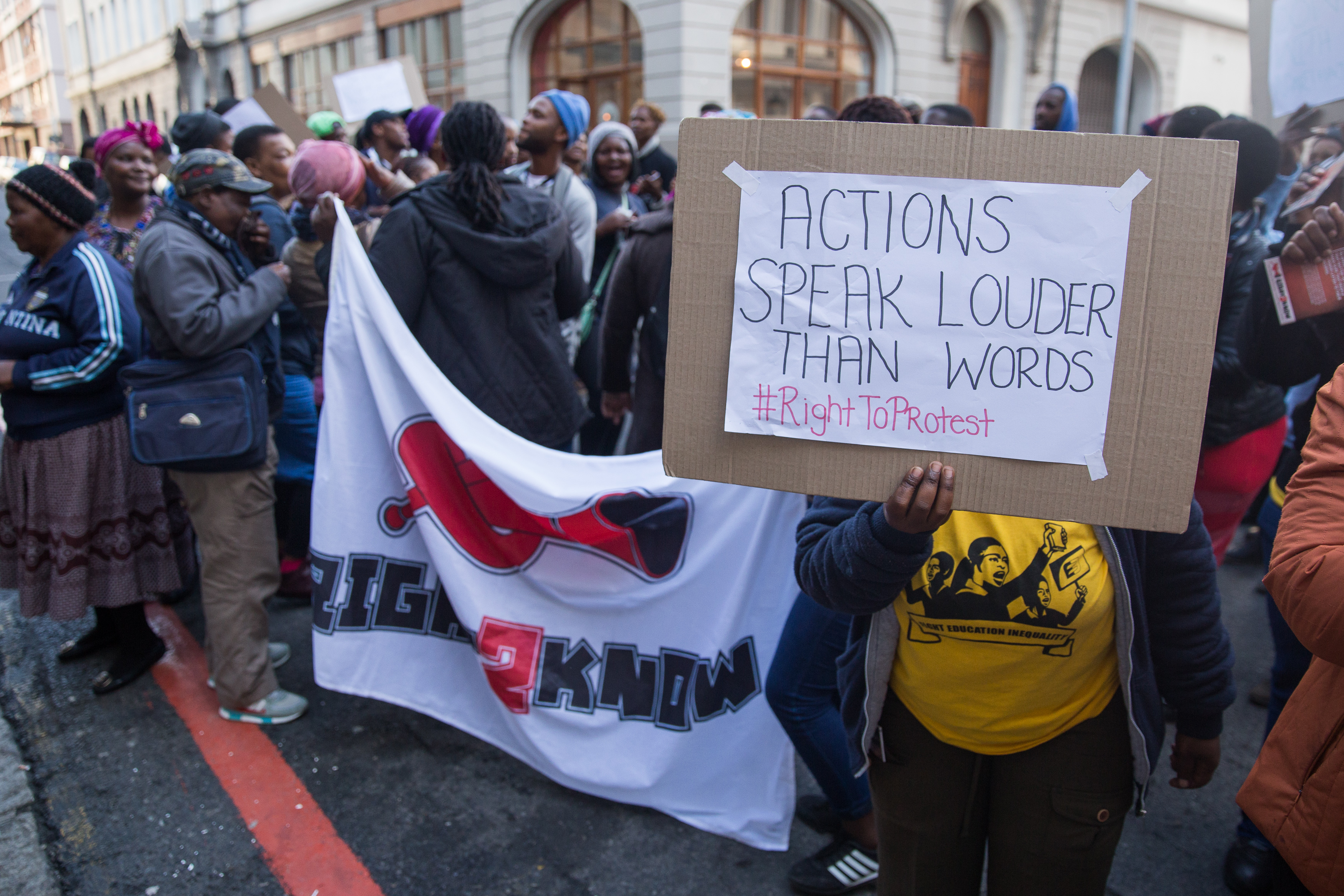This is the message of a new campaign #Notourleaders to  political parties responding to sexual violence accusations against their members. Photo: ASHRAF HENDRICKS/GroundUp