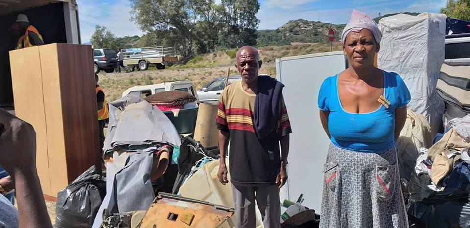 The May family was evicted from their home on a well known wine farm in Paarl this week. Alfred May was a farmworker on the farm for 28 years until he was fired. Photo: Women on Farms Project