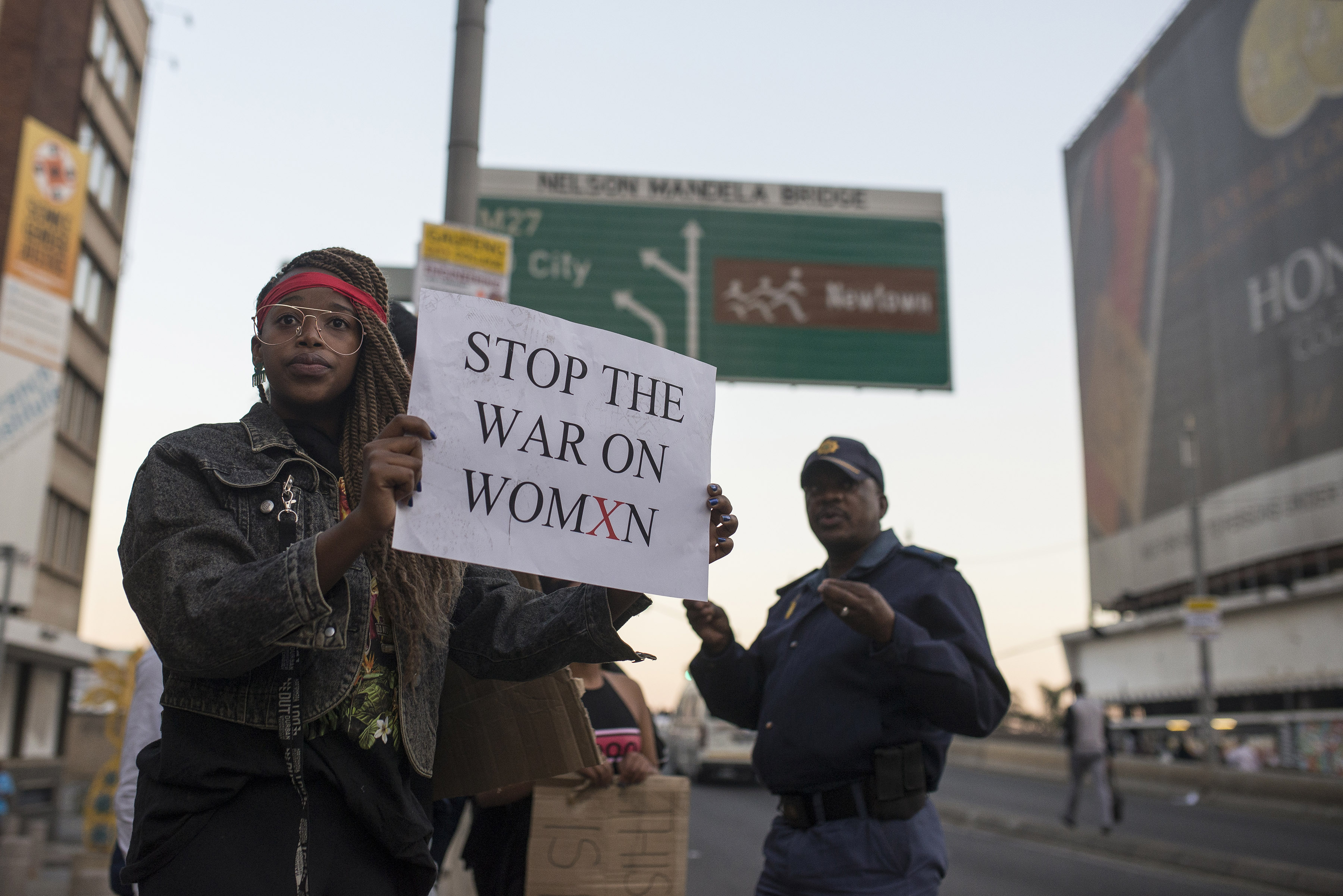 The #NotourLeaders Campaign highlighted sexual misconduct cases among public office bearers and government officials during the 16 Days Campaign. It was found that political parties’ responses to sexual misconduct is often insipid, sluggish and inconsistent. PHOTO: Ihsaan Haffejee/GroundUp