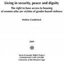 Living in security, peace and dignity: The right to have access to housing of women who are victims of gender-based violence