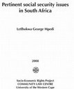 Pertinent social security issues in South Africa