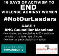 Organisations and activists call on Gauteng ANC  to act against councillor accused of rape